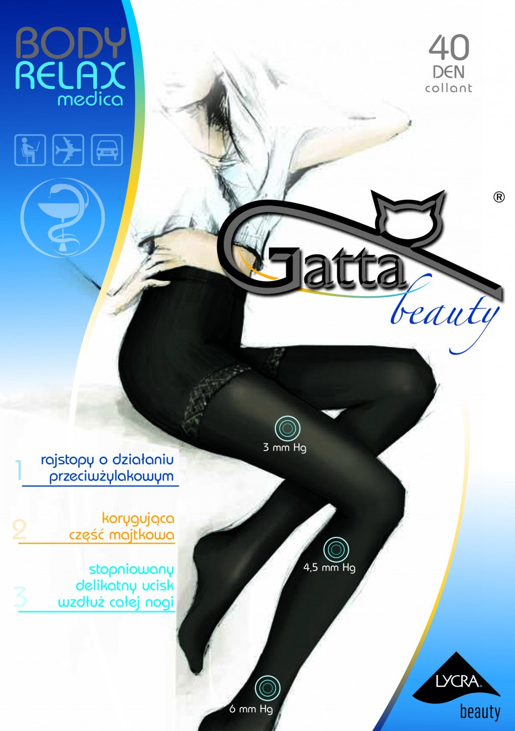 Gatta Body Relax 40 Den – Compression & Shaping Tights