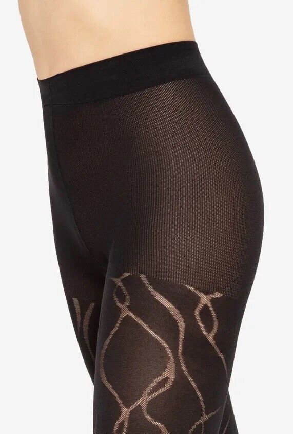 GATTA Savage 50 DEN Patterned Tights – Satin Sheer, Nature Inspired