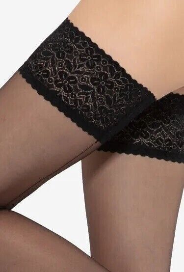 Gatta Matilde Hold-up Stockings - Back Seam & Silicone Lace Top