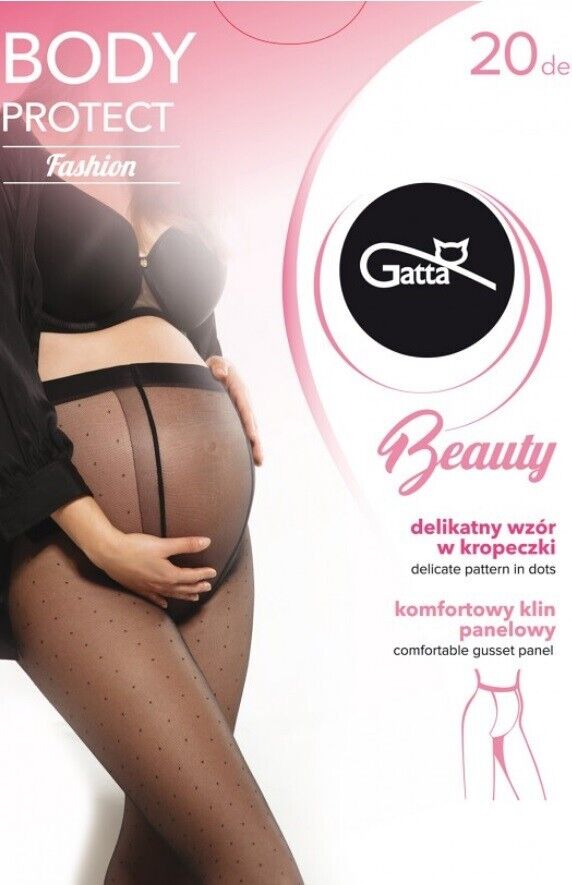 Gatta Body Protect Dotted Maternity Tights 20 Den Supportive & Stylish