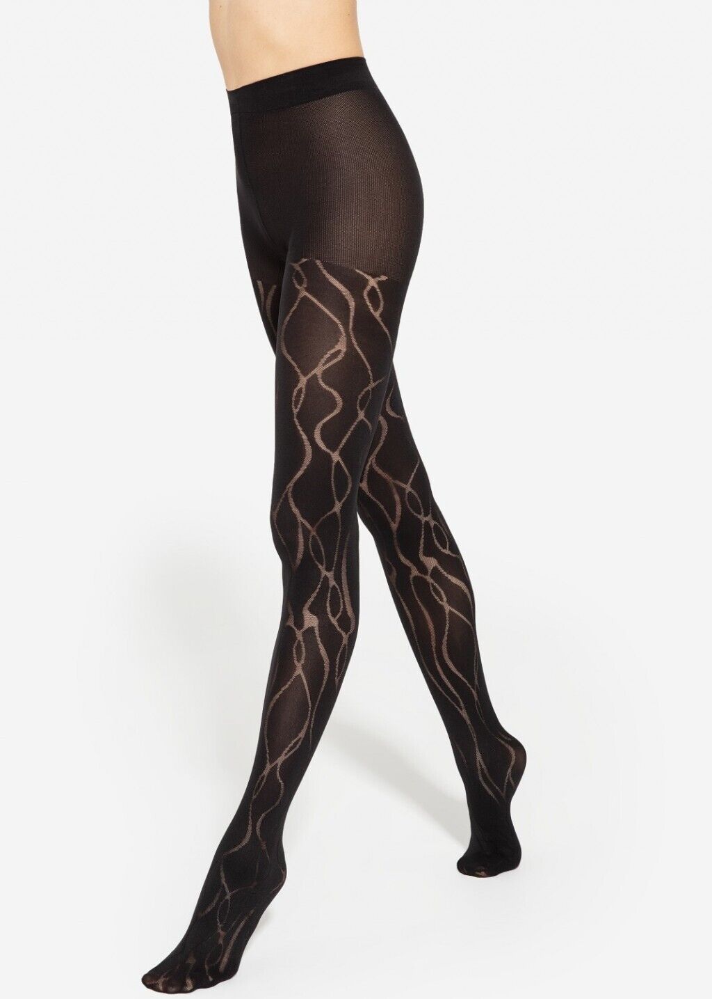 GATTA Savage 50 DEN Patterned Tights – Satin Sheer, Nature Inspired