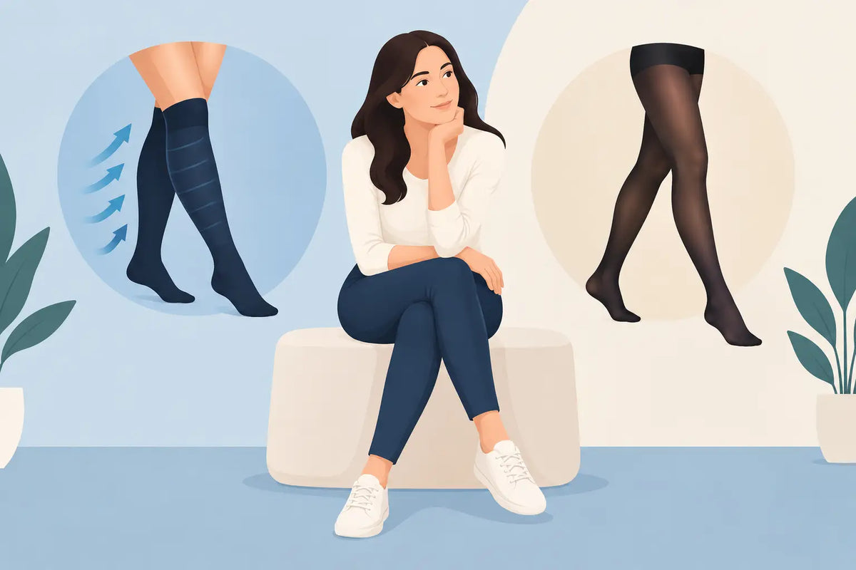 Compression Hosiery Versus Tights: What to Wear