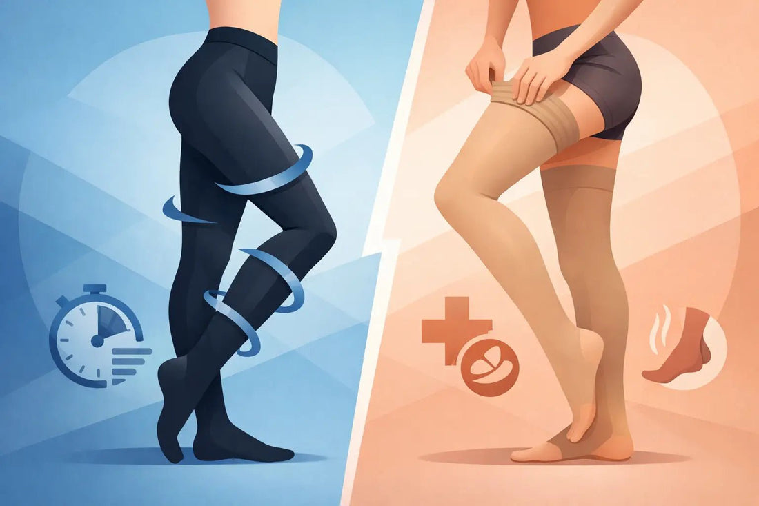 Compression Tights vs Support Stockings