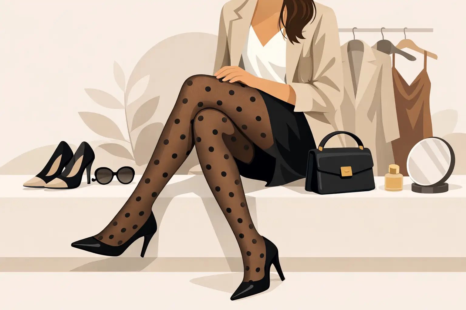 How to Style Polka Dot Tights Well