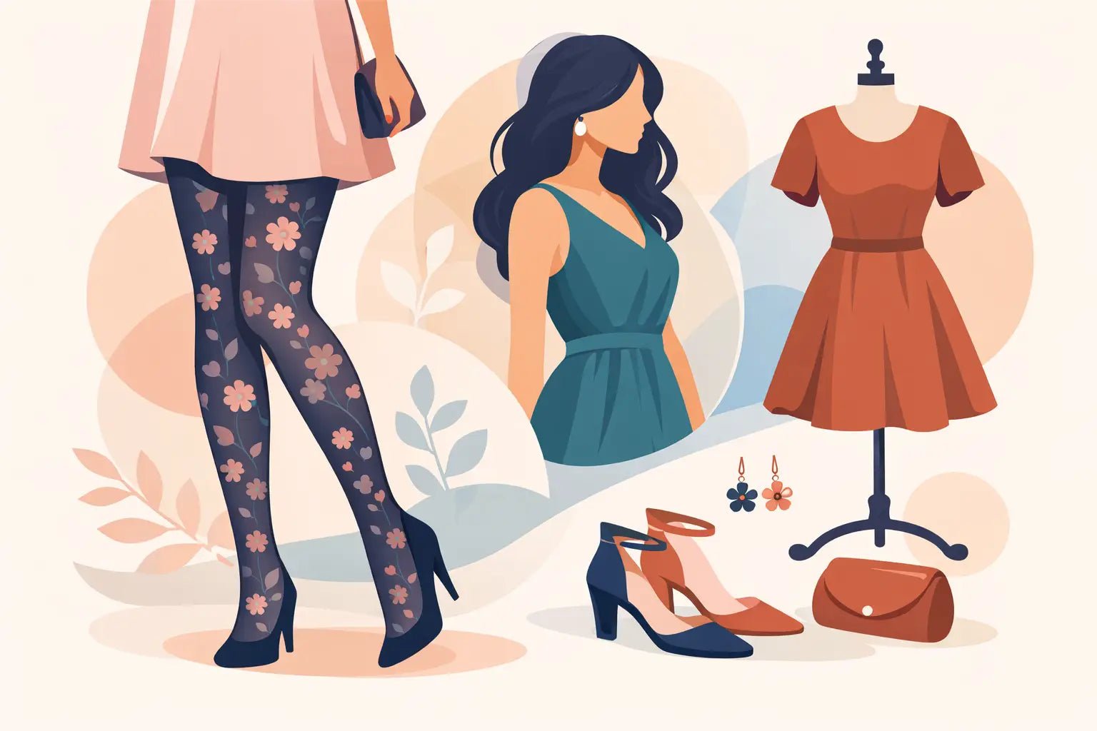 How to Wear Floral Tights for Dresses