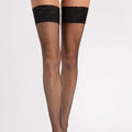 Fiore Liza 40 den – Elegant Fishnet Hold-Ups with Lace Top - Velvet Touch Tights