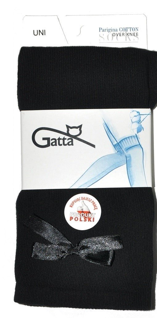 Gatta Parigina Cotton Over-the-Knee Socks with Bow Detail - Velvet Touch Tights