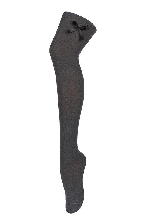 Gatta Parigina Cotton Over-the-Knee Socks with Bow Detail - Velvet Touch Tights