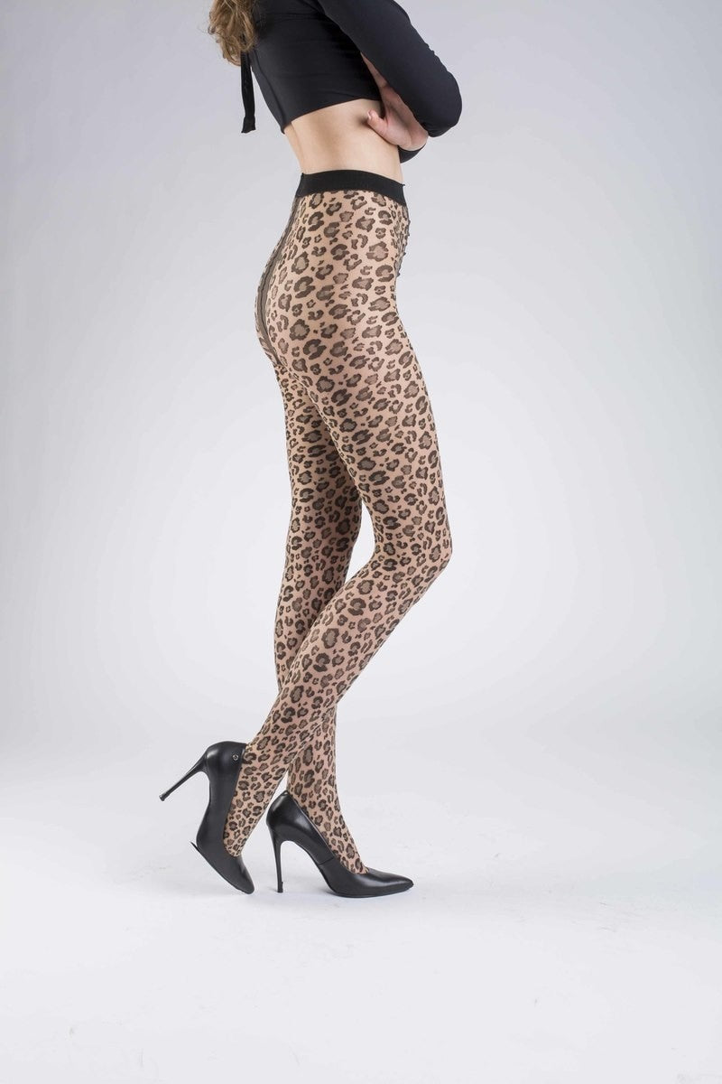 Gabriella Caty 20 Den – Sheer Leopard‑Print Tights