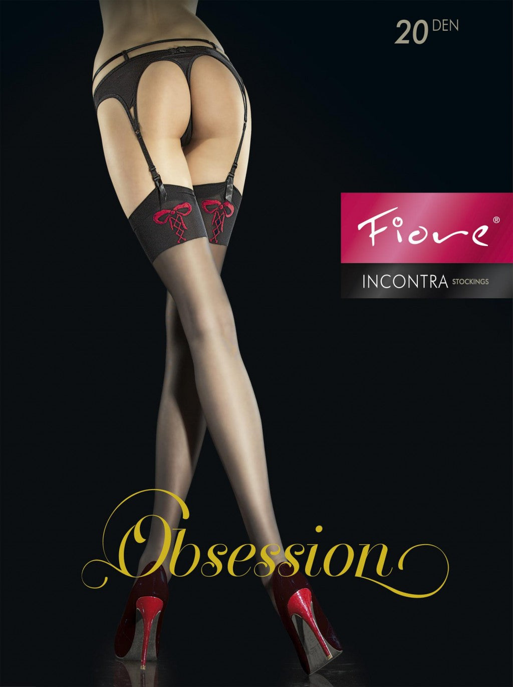 Fiore Incontra 20 Den Stockings with Bow Detail
