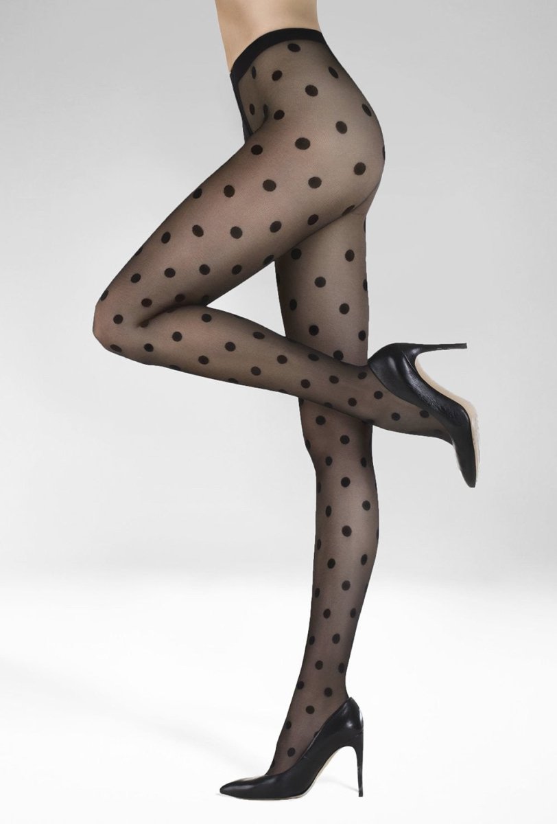 GATTA Funny 20 Den Tights – Playful Polka Dot Pattern with Soft LYCRA Fit - Velvet Touch Tights