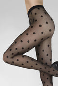 GATTA Funny 20 Den Tights – Playful Polka Dot Pattern with Soft LYCRA Fit - Velvet Touch Tights