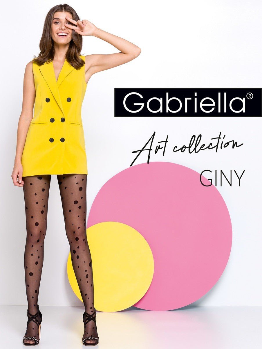 Gabriella Giny Tights 20 Den – Dotted Design with Seamless Comfort - Velvet Touch Tights