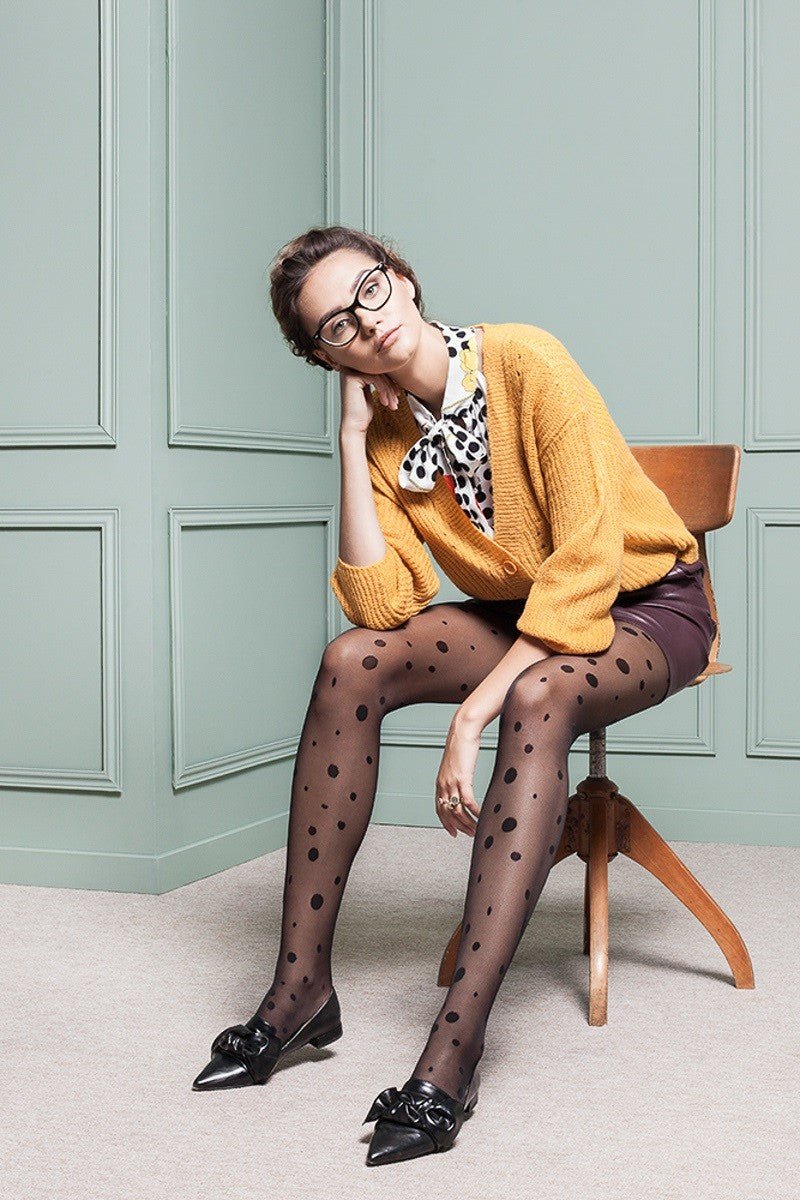 Gabriella Giny Tights 20 Den – Dotted Design with Seamless Comfort - Velvet Touch Tights