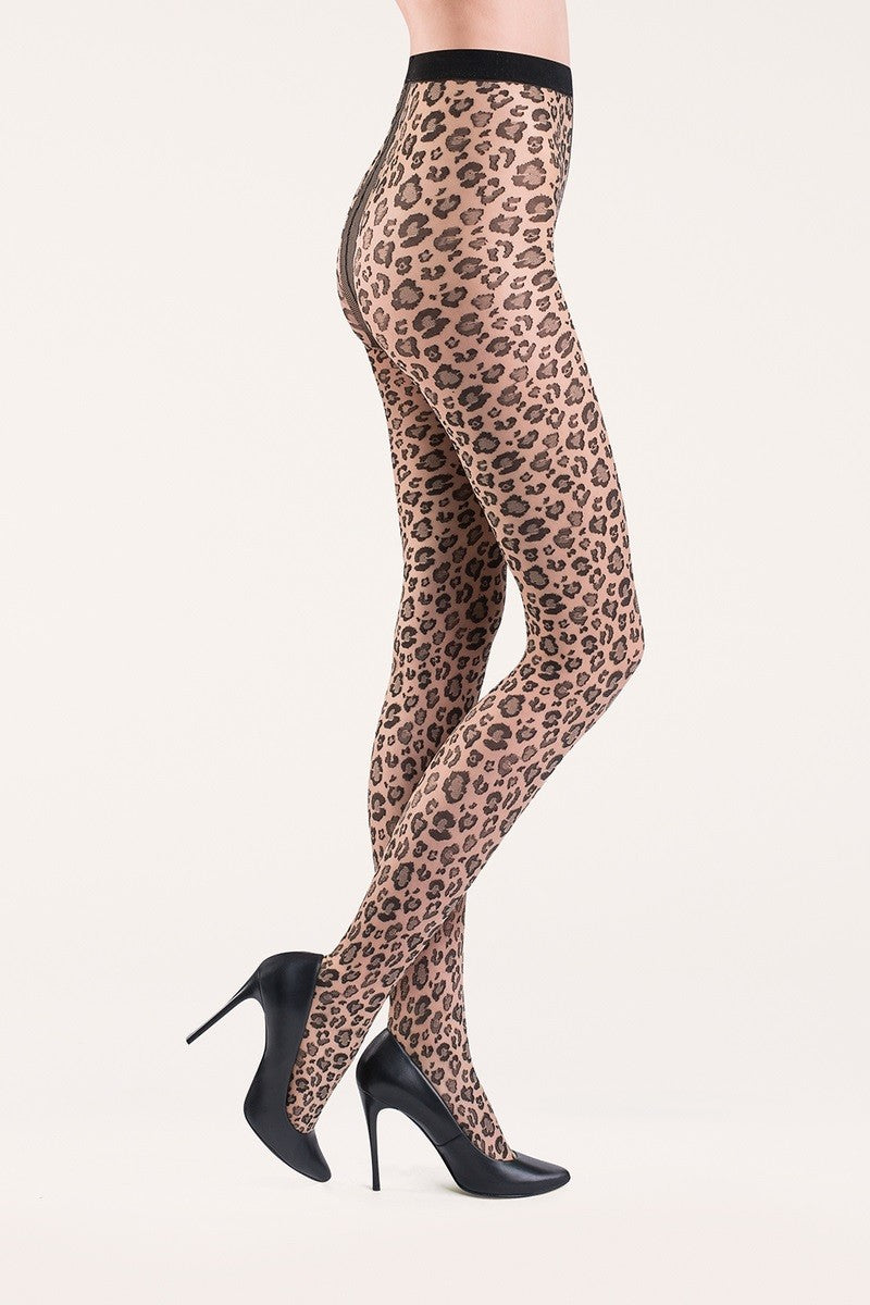 Gabriella Caty 20 Den – Sheer Leopard‑Print Tights