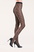 Gabriella Caty 20 Den – Sheer Leopard‑Print Tights