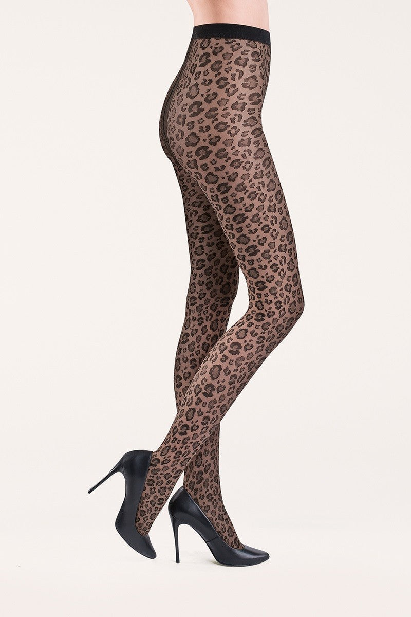 Gabriella Caty 20 Den – Sheer Leopard‑Print Tights