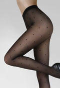 Gatta Funny No.05 20 Den Fishnet Tights – Polka Dot Elegance & Fit - Velvet Touch Tights