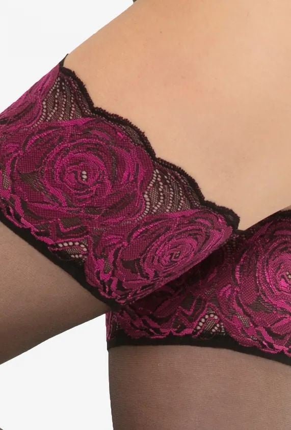 Gatta Ars Amandi Calze Rose Hold-Up Stockings 15 Den - Velvet Touch Tights