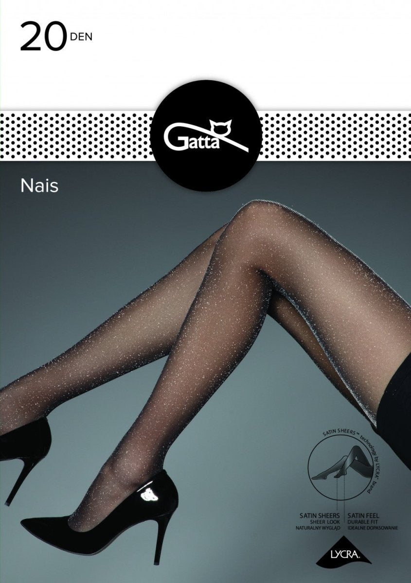 Gatta Nais Lurex 20 Den Shiny Tights – Perfectly Fitted & Sparkling - Velvet Touch Tights