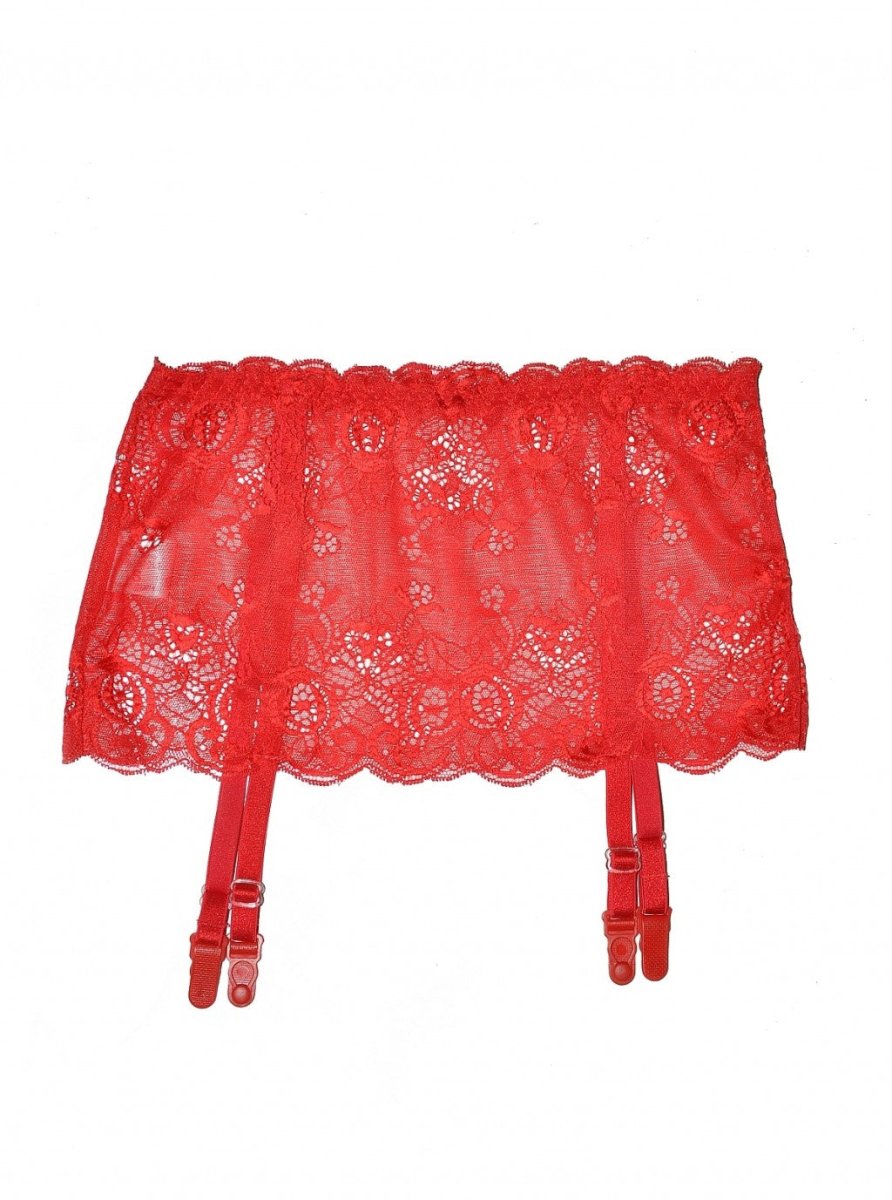 De Lafense Babette 945 Lace Suspender Belt - Velvet Touch Tights