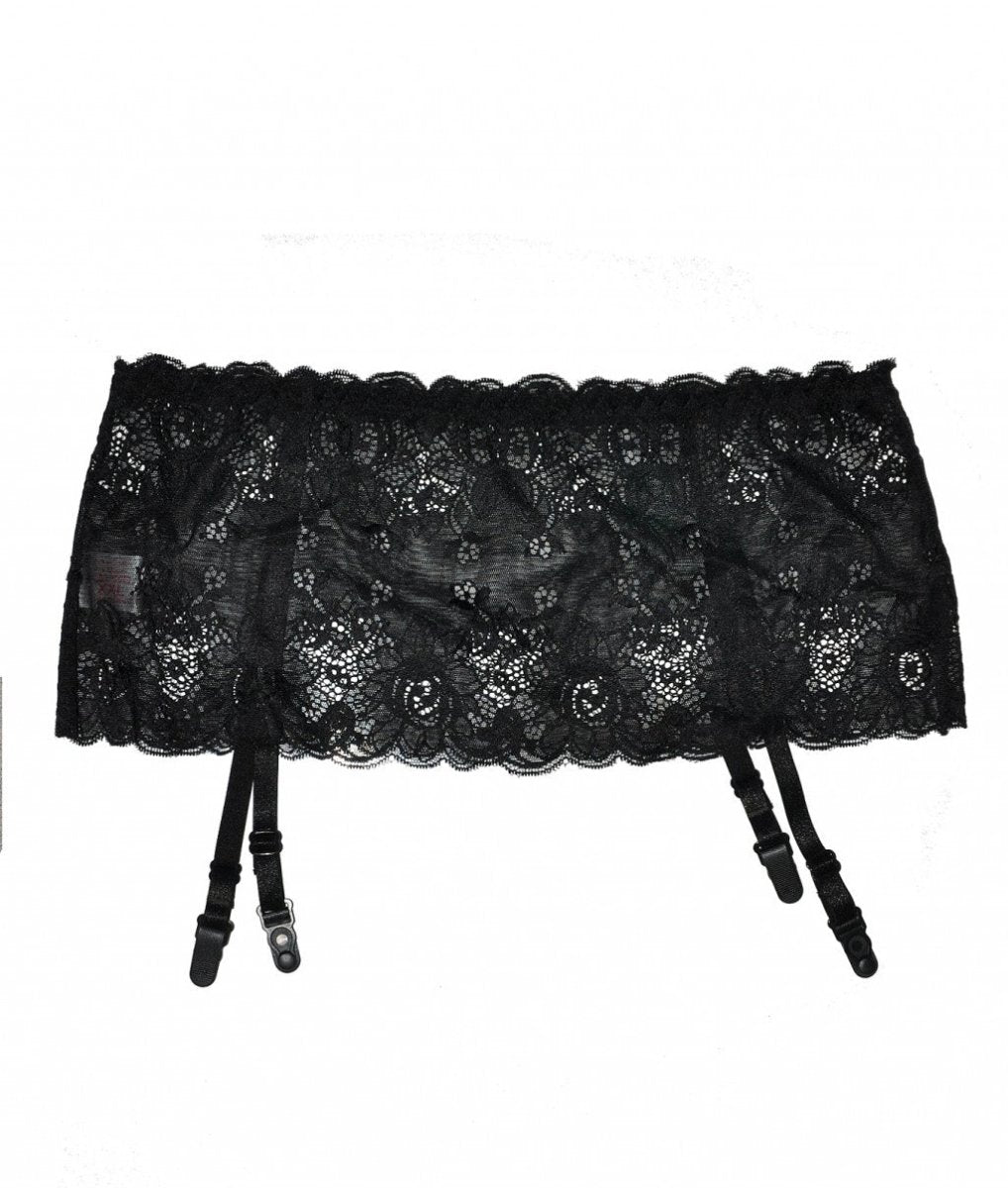De Lafense Babette 945 Lace Suspender Belt - Velvet Touch Tights