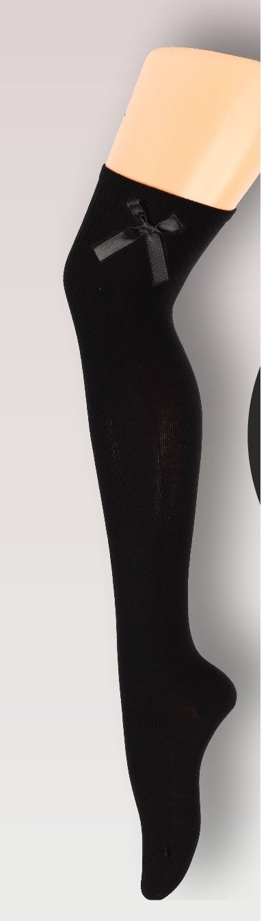 Gatta Parigina Cotton Over-the-Knee Socks with Bow Detail