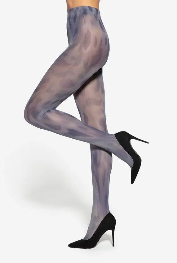 Gatta Artea No.01 40 Den Tights – Bold Purple Patterned Design - Velvet Touch Tights