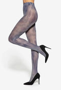 Gatta Artea No.01 40 Den Tights – Bold Purple Patterned Design - Velvet Touch Tights