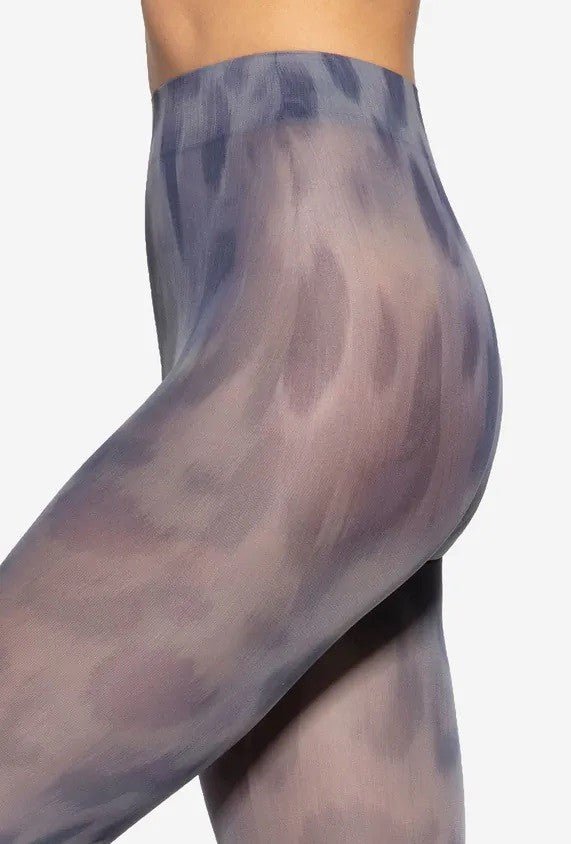 Gatta Artea No.01 40 Den Tights – Bold Purple Patterned Design - Velvet Touch Tights
