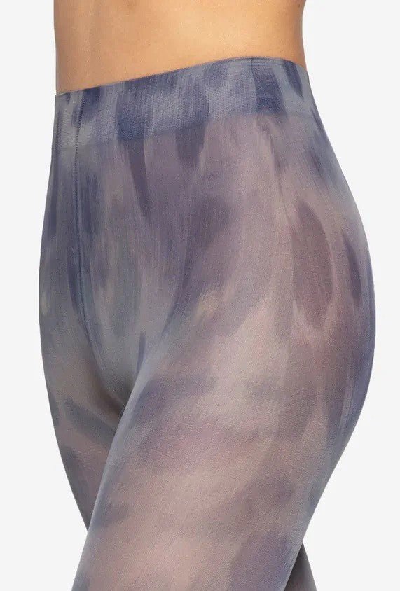 Gatta Artea No.01 40 Den Tights – Bold Purple Patterned Design - Velvet Touch Tights