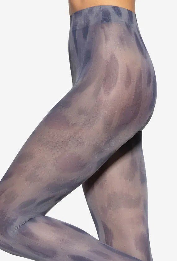 Gatta Artea No.01 40 Den Tights – Bold Purple Patterned Design - Velvet Touch Tights