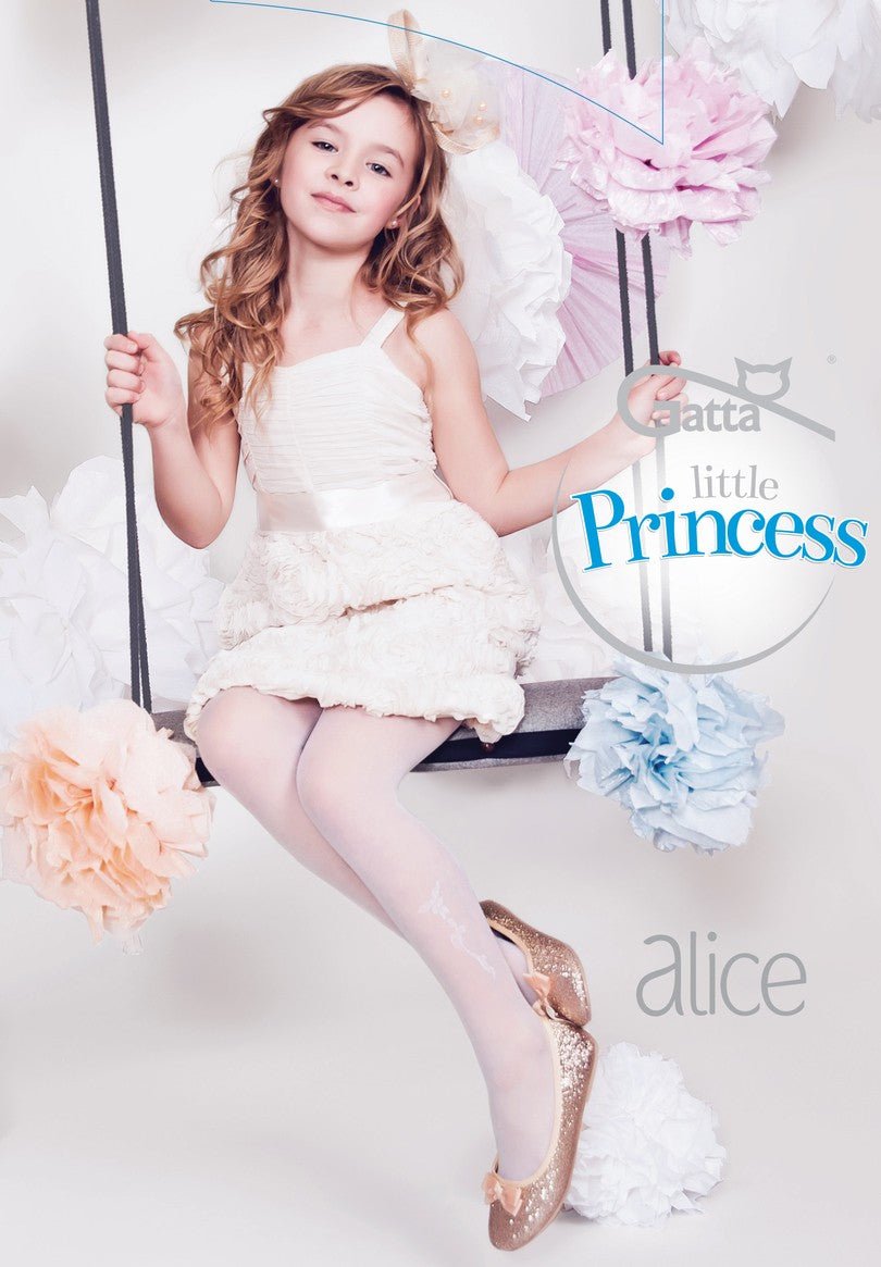 Gatta Alice Girls' Tights with Subtle Pattern - Velvet Touch Tights