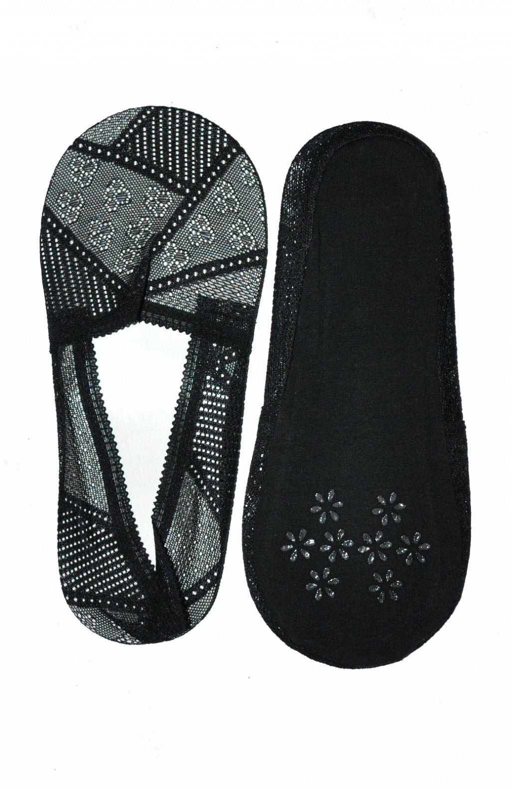 NOVITI Lace Footsies – Elegant, Breathable & Anti-Slip Socks SN032