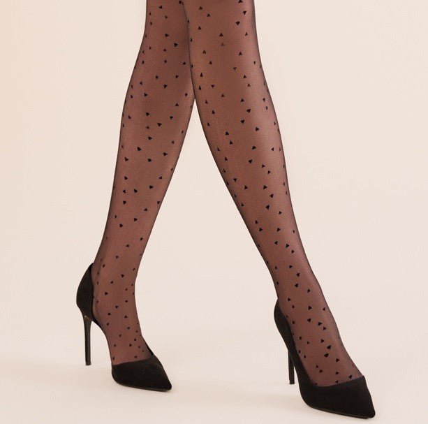Gabriella Silvi Tights 20 Den – Geometric Pattern & Seamless Fit - Velvet Touch Tights