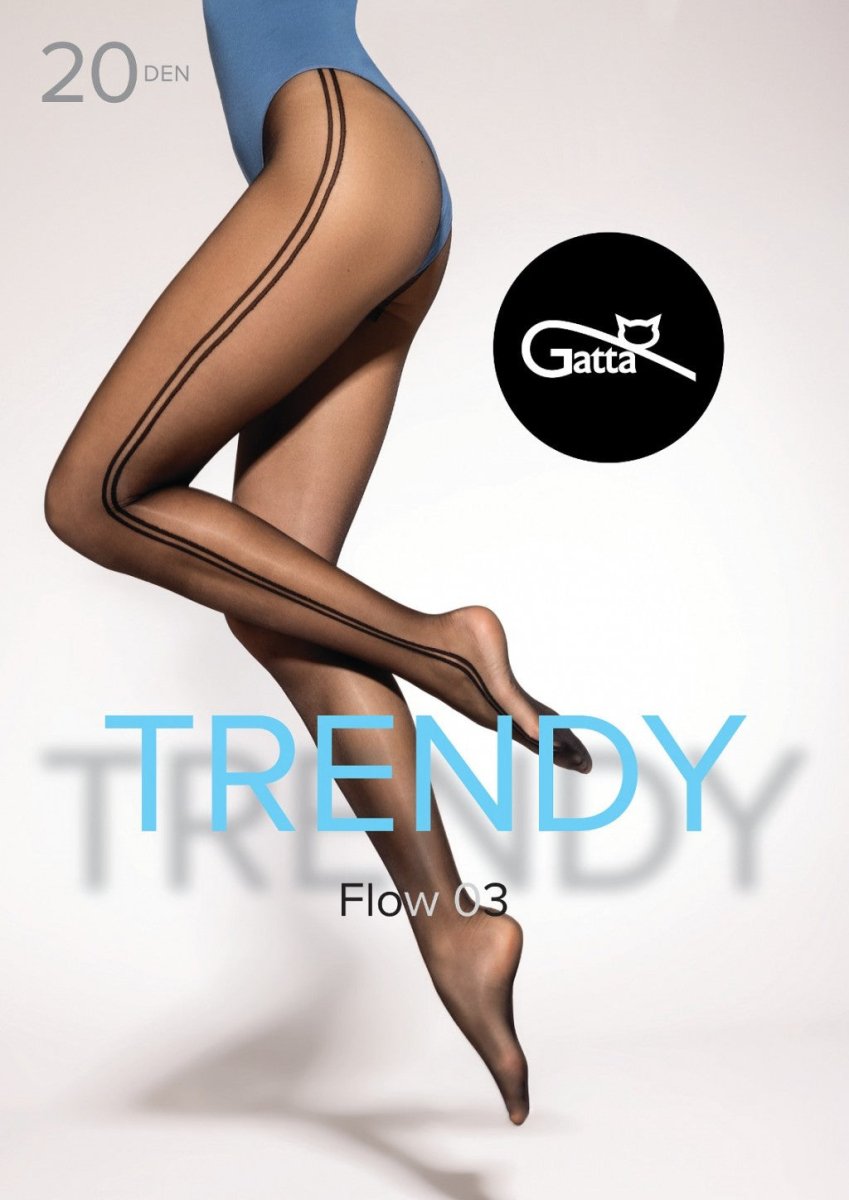 GATTA Flow 20 Den Tights – Soft, Seamless, Elegant Pattern - Velvet Touch Tights