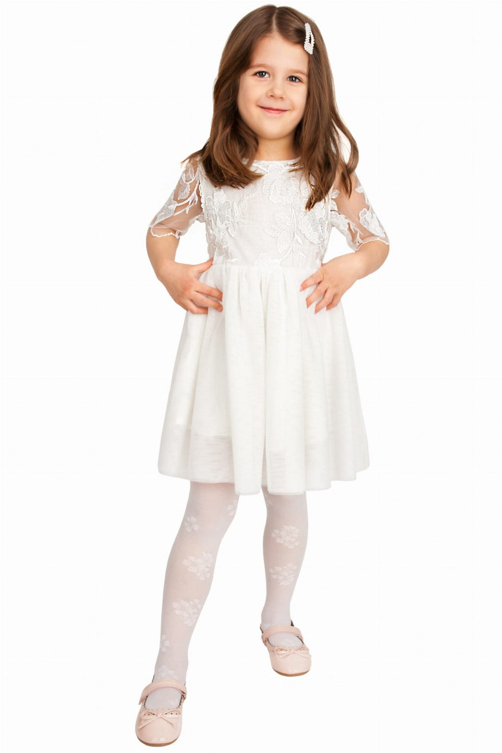 Noviti Cornelia RM006 Girls' 30 Den Patterned Tights