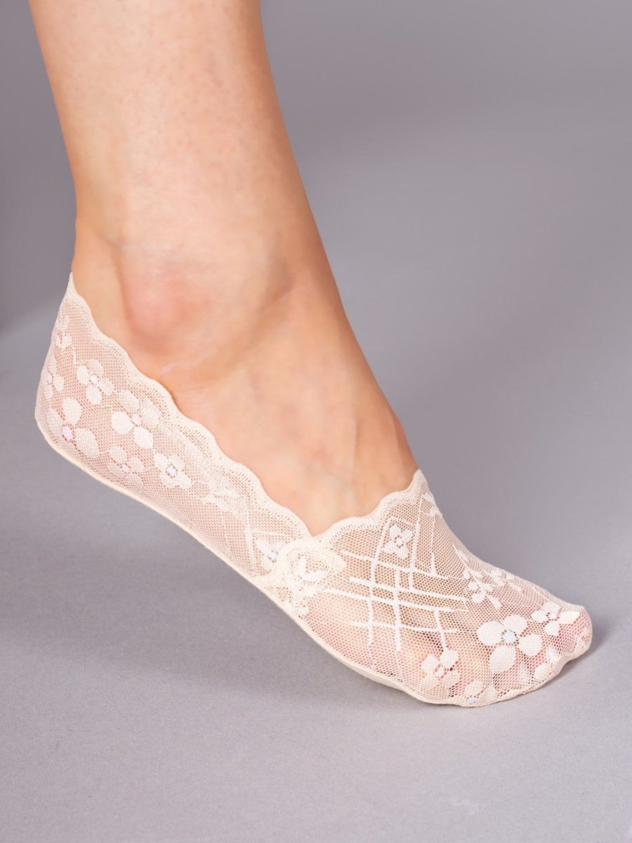 Yo! YoClub Lace Footsies SKB-0131 - Velvet Touch Tights