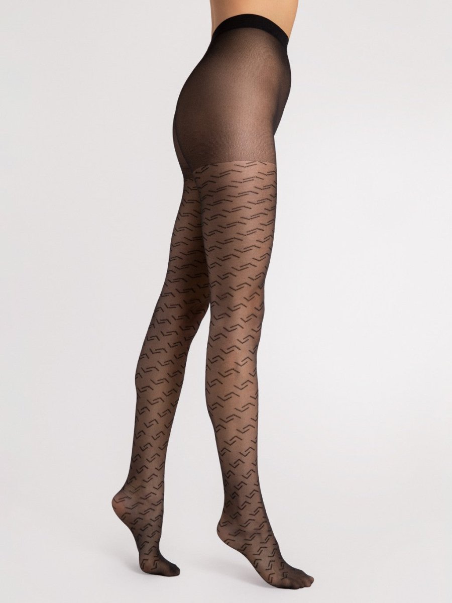 Fiore Staple 20 Den – Elegant Geometric Tights - Velvet Touch Tights