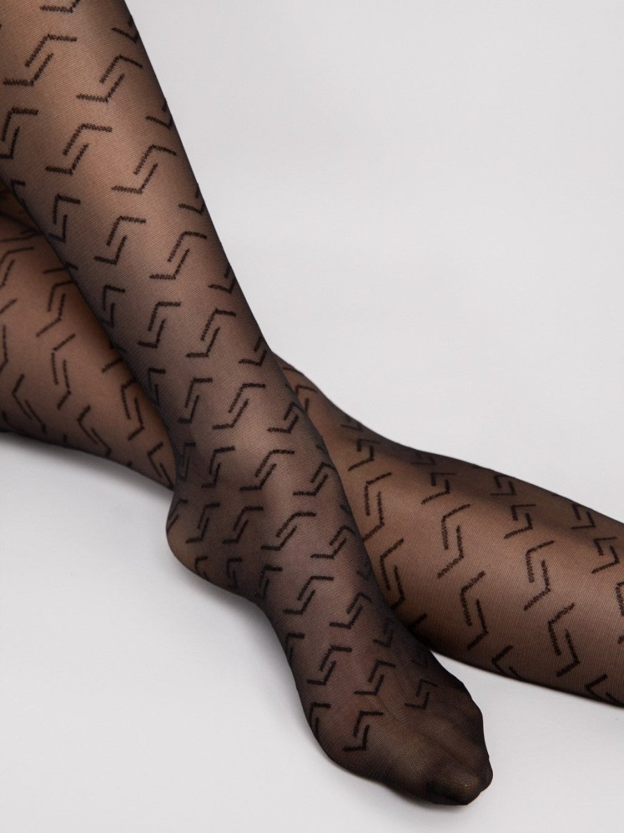 Fiore Staple 20 Den – Elegant Geometric Tights - Velvet Touch Tights