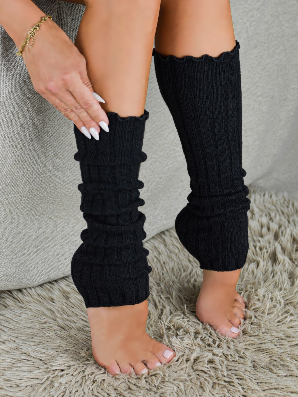 Noviti Ribbed Women’s Leg Warmers – Warm & Comfortable