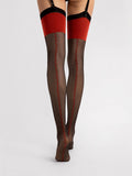 Fiore Anais 20 Den Stockings with Back Seam Detail - Velvet Touch Tights