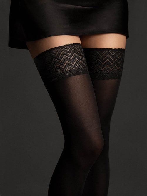 Fiore Ester 60 Den Hold-Up Stockings – Elegant & Opaque - Velvet Touch Tights