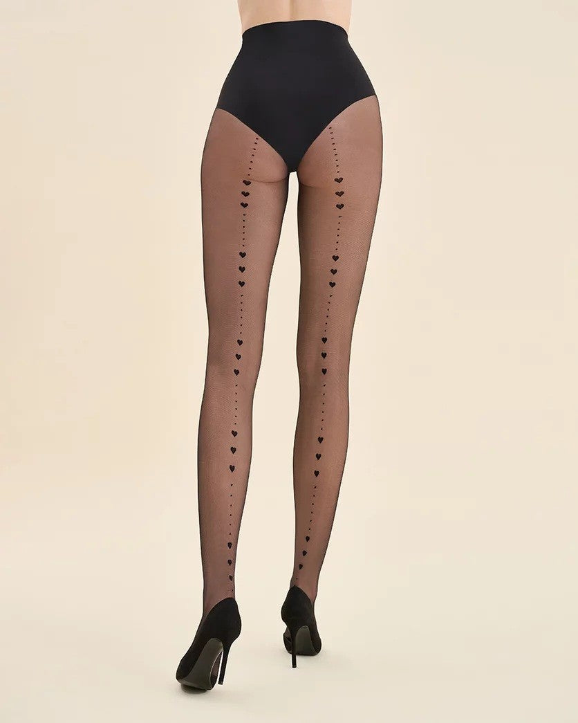 Gabriella Amori 20 Den Tights – Heart Seam Back Detail