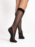 Fiore Dots Massage 20 Den Knee-Highs - Velvet Touch Tights
