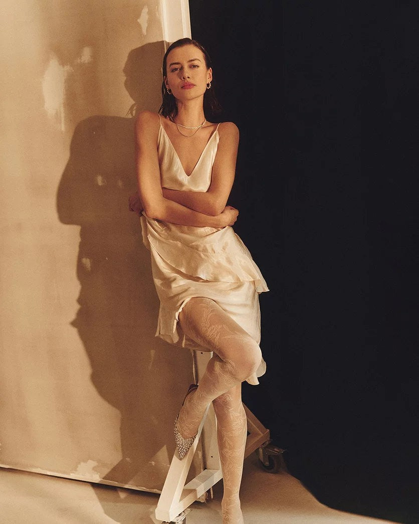 Gabriella Floral 20 Den Tights – Romantic Rose Lace Pattern