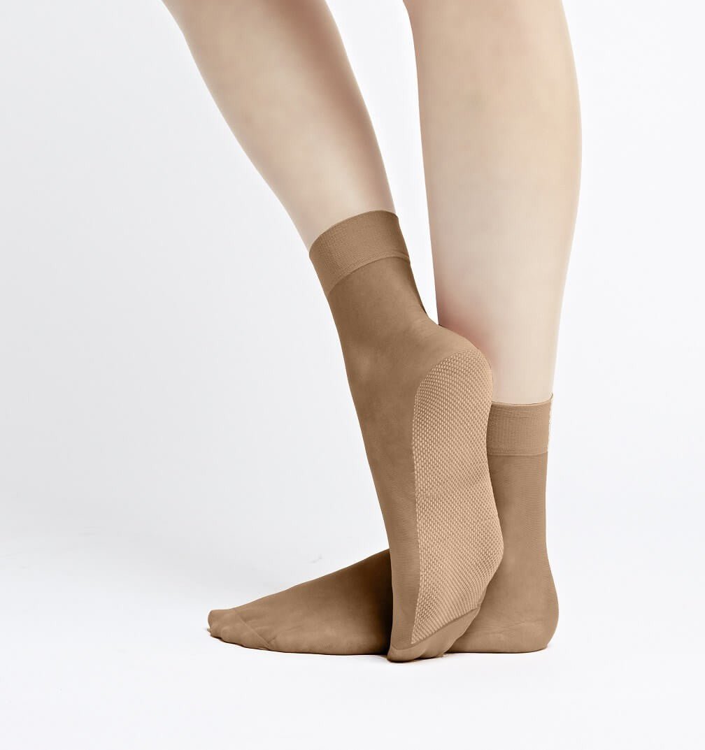 Knittex Nature Sole 20 Den Socks with Cotton Sole - Velvet Touch Tights