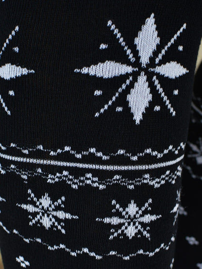 Noviti Cotton Over-the-Knee Socks – Warm with Subtle Pattern SB146