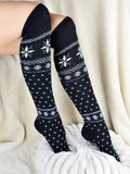 Noviti Cotton Over-the-Knee Socks – Warm with Subtle Pattern SB146