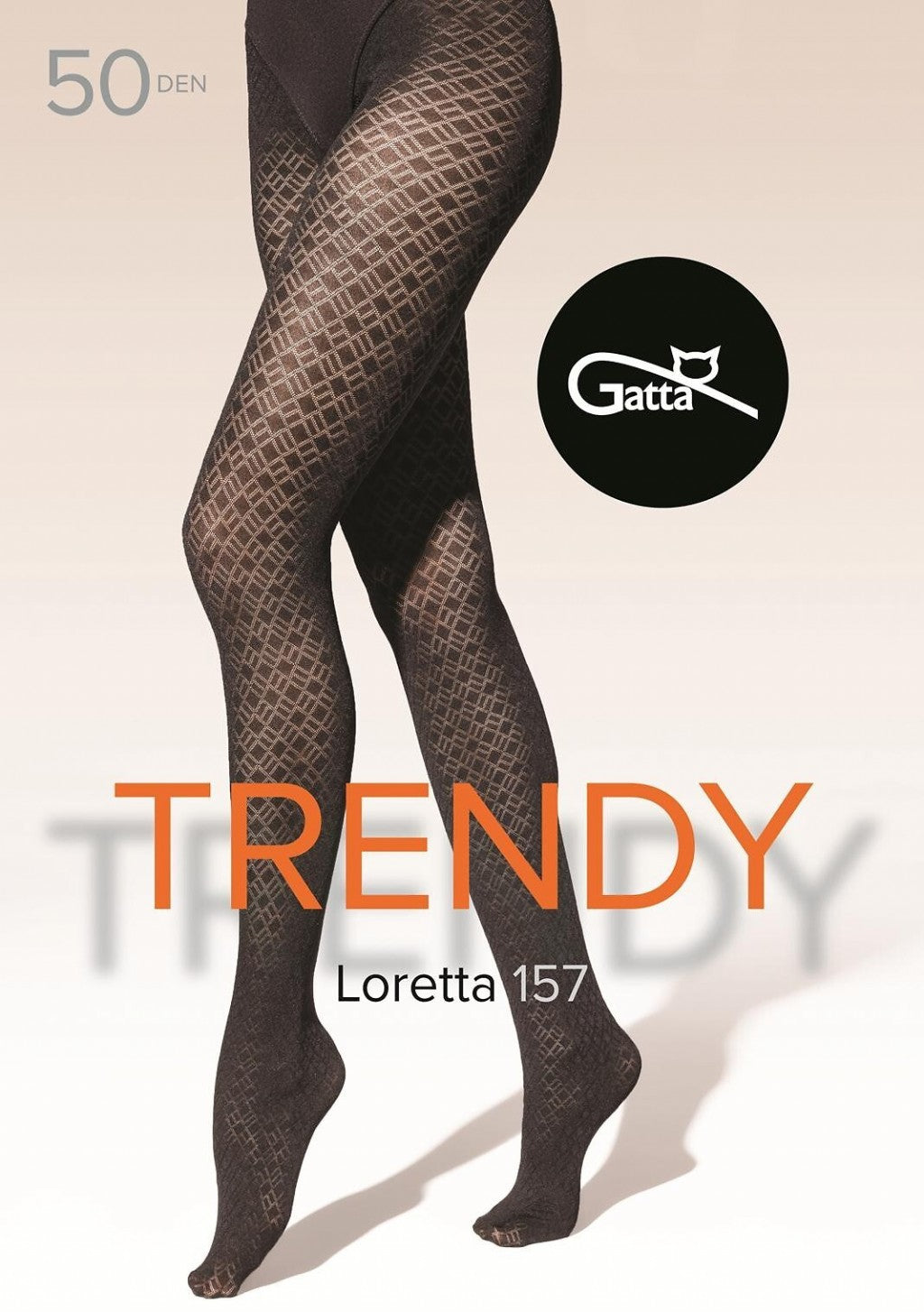 Gatta Loretta No157 50 Den Tights – Matte Geometric Pattern
